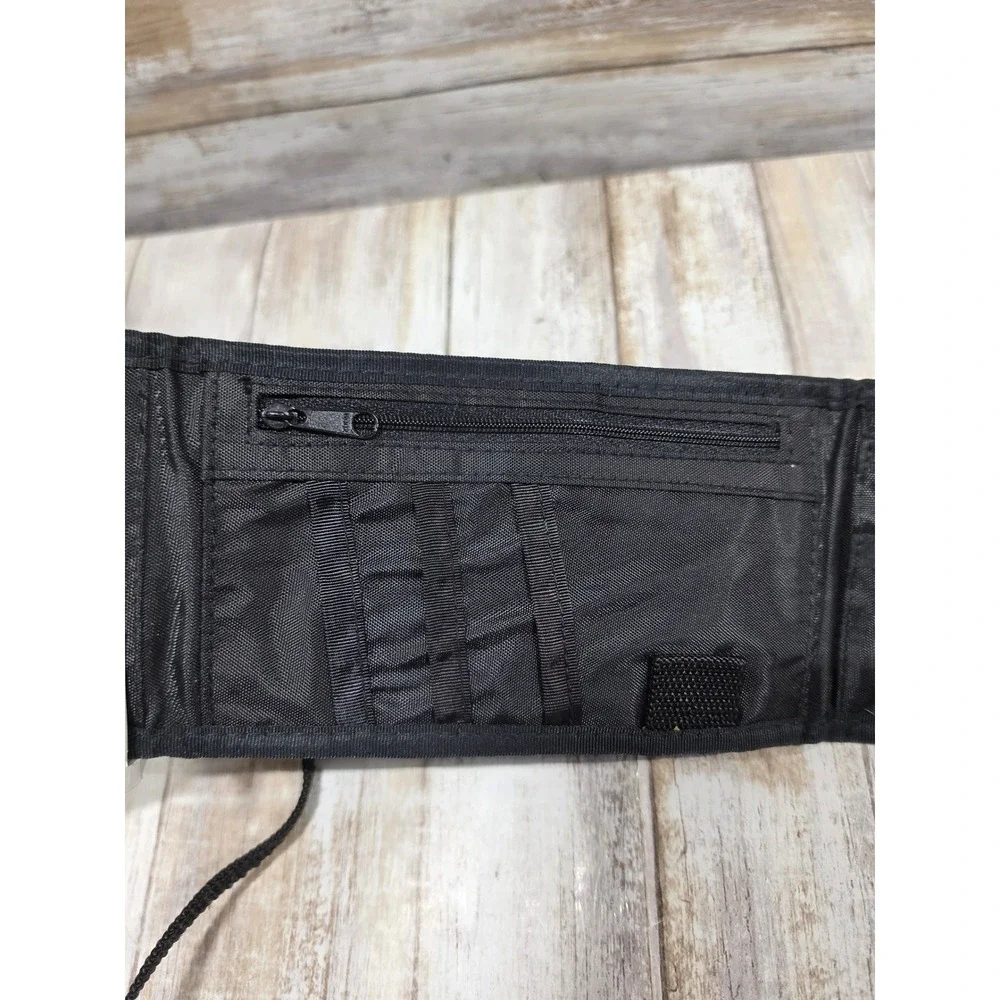 Vintage LA Gear Wallet on a String Navy Blue Nylon Neck Pouch Lanyard NEW